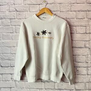 90s Trinity University Texas Flower Embroidered Sweatshirt